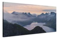 Schilderij - Fjord in Noorwegen, Prachtig vergezicht, premium Print - thumbnail