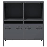 Dressoir 68x39x73,5 cm koudgewalst staal antracietkleurig - thumbnail