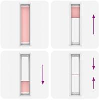 Pliss rolgordijn 45x200 cm stofbreedte 44,4 cm polyester roze - thumbnail