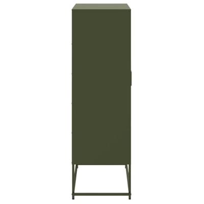 Hoge kast 68,5x38,5x123,5 cm staal olijfgroen