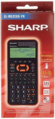 Sharp EL-W531 XG Schoolrekenmachine Oranje Aantal displayposities: 12 werkt op zonne-energie, werkt op batterijen (b x h x d) 79.6 x 15.5 x 161.5 mm - thumbnail