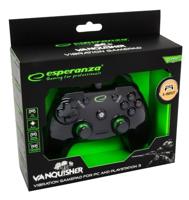 Esperanza EGG110K game controller Gamepad PC,Playstation 3 Analoog/digitaal USB 2.0 Zwart - thumbnail