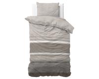 RoyalTextile - FL Stone Stripe Taupe Dekbedovertrek - 200 x 220 - thumbnail