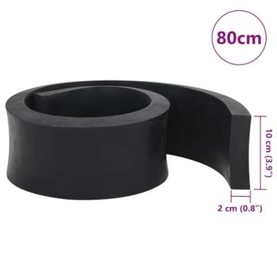 VidaXL Rubberen rand voor sneeuwploeg 80x10x2 cm zwart - thumbnail