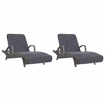 VidaXL Strandhanddoeken 2 st 400 g/m² 75x200 cm stof antracietkleurig