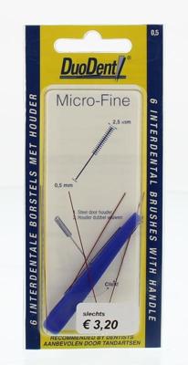Duodent Interdentaal borstel microfine 0.5 6 Stuks Duodent Interdentaal borstel microfine 0.5 6 Stuks