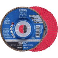 PFERD TOOLS 67760425 PFC 125 CO-COOL 40 SG STEELOX Lamellenschijf Diameter 125 mm Boordiameter 22.23 mm Korrelgrootte (num) 40 Aluminium legering, Legering op - thumbnail