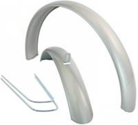 Stel spatborden 24" alu cpl. ATB zilver - thumbnail