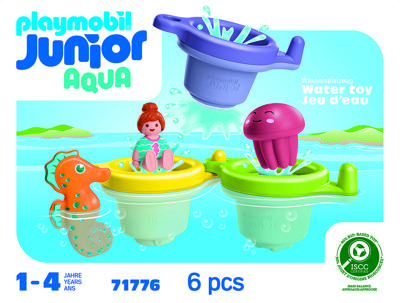 Playmobil 71776 Drijvende bekers & dieren trio, Playmobil Junior Aqua & Tinti, 6 stuks, vanaf 12 maanden