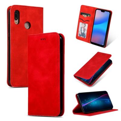 Retro huid voelen Business magnetische horizontale Flip lederen case voor Huawei P20 Lite (rood) Retro huid voelen Business magnetische horizontale Flip lederen case voor Huawei P20 Lite (rood)