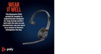 HP Poly Blackwire C5210 On Ear headset Kabel Mono Zwart Noise Cancelling Headset, Volumeregeling, Microfoon uitschakelbaar (mute) Computer - thumbnail