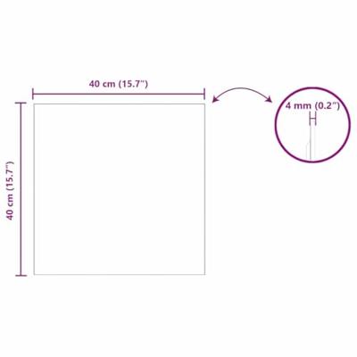 Wandspiegel Vierkant 40 x 40 cm gehard glas