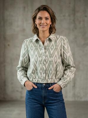 Geisha Jacket 65108-20 Jackets 530 Green/off White