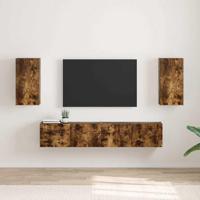 TV Wandkast 2 pcs Gerookt eiken 30 x 31 x 60 cm Bewerkt hout - thumbnail