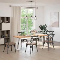 Console tafelpoten 2 st U-vormig 28x(72-73) cm staal wit - thumbnail