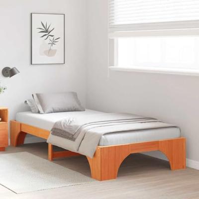 Bedframe Wasbruin 75 x 190 cm Massief grenenhout