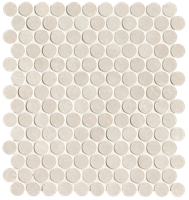 Nobu White round mosaico 2,2cm rond op net van 29x32,5 - thumbnail