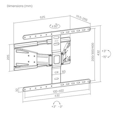 ACT AC8357 wandsteun tot 90"