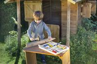 New Classic Toys houten gereedschapskist met 12 onderdelen - thumbnail