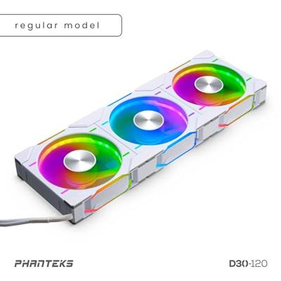 Phanteks D30 PWM Regular Airflow D-RGB PC-ventilator Wit (b x h x d) 120 x 120 x 30 mm Phanteks D30 PWM Regular Airflow D-RGB PC-ventilator Wit (b x h x d) 120 x 120 x 30 mm