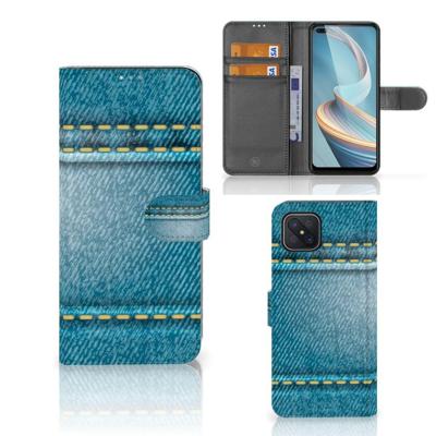 OPPO Reno4 Z | Wallet Case | met Pasjes | Jeans