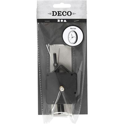 Creativ Company Klokonderdelen en uurwerken, max. afstand 6 mm, zwart, 1 set Creativ Company Klokonderdelen en uurwerken, max. afstand 6 mm, zwart, 1 set