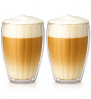 Cookinglife Dubbelwandige Latte Macchiato glazen / Koffieglazen Pumpkin 300 ml - 2 stuks - thumbnail
