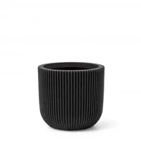 Capi Bloempot Pot Bol Groove Zwart Ø23cm - thumbnail