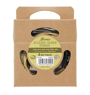 Ibanez PIACS6C 80/20 Bronze Wound Light snaren voor akoestische westerngitaar (4 sets)