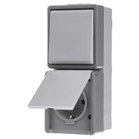 Siemens 5TA4816 Wandcontactdoos met randaarde Delta Grijs Schakelmateriaal 1 stuk(s) - thumbnail