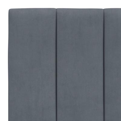 Bed met matras fluweel donkergrijs 90x200 cm - thumbnail