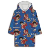 One Piece hoodie poncho blauw maat 7 - 14 jaar - polyester - thumbnail