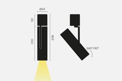Kreon - Holon 40 directional single surface mounted Spot (20°)