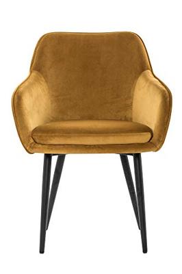 Artistiq Eetkamerstoel 'Juna' Velvet, kleur Geel
