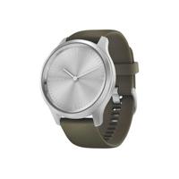 Garmin vivomove Style, Silver-Moss Green, Silicone Smartwatch Mosgroen - thumbnail