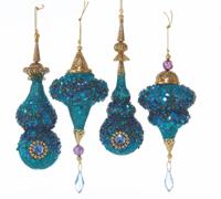 Peacock color ijspegelverlichting plastic 6 x 6.5 inch kerst Kurt S. Adler - Kurt s adler - thumbnail