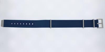 Horlogeband Hamilton H690823105 Onderliggend Nylon/perlon Blauw 20mm Horlogeband Hamilton H690823105 Onderliggend Nylon/perlon Blauw 20mm