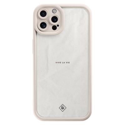 iPhone 12 Pro beige case - Vive la vie