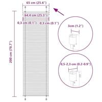 Pliss rolgordijn 65x200 cm stofbreedte 64,4 cm polyester wit - thumbnail