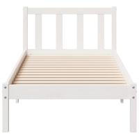 Bedframe extra lang zonder matras grenenhout wit 80x220 cm - thumbnail