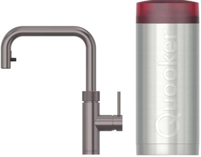 Quooker Flex Square met COMBI+ boiler 3-in-1 kokend water kraan gunmetal