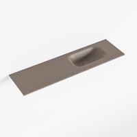 MONDIAZ EDEN Smoke solid surface inleg wastafel voor toiletmeubel 80cm. Positie wasbak rechts - thumbnail