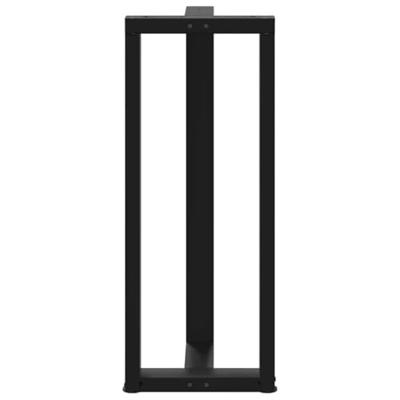 Bartafelpoten 2 st T-vormig 50x35x(100-101) cm staal zwart