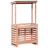 Tuinbartafel met dak 112,5x57x195,5 cm massief hout - thumbnail