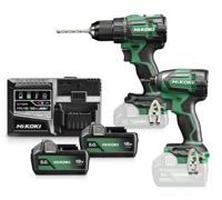 Hikoki KC18DEWCZ | Accu Combopack | DV18DE + WH18DE | 18 V | 2x 5.0Ah accu's + lader | in HSC III koffer - KC18DEWCZ - thumbnail