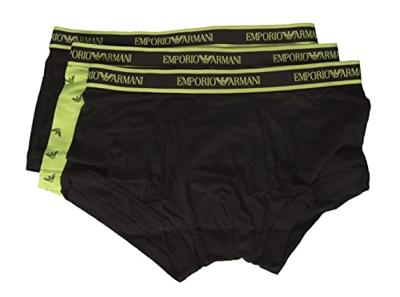 EA7 Emporio Armani Boxershorts 3-Pack Zwart/Groen - Maat M - Kleur: ZwartGroen | Soccerfanshop