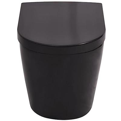 VidaXL Hangend toilet keramiek zwart