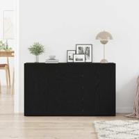 Dressoir met lade Zwart eiken 120 x 36 x 69 cm Bewerkt hout - thumbnail