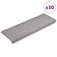 VidaXL Trapmatten 30 st 65x21x4 cm lichtgrijs met rechthoekige rand - thumbnail