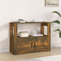 Dressoir 80x30x60 cm bewerkt hout gerookt eikenkleurig - thumbnail